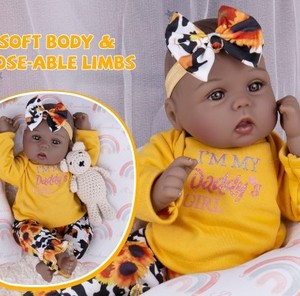 lot 5441 image: EKOKIZ Lifelike Reborn Baby Doll for Kids 3, Lovely & Pretty
