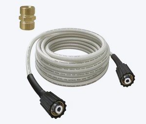 lot 8491 image: 32-Foot High-Pressure Washer Hose, 14-Inch Quick Connect, Replacement for Greenworks 5200402, Compatible with All High-Pressure Washers Up to 2000 PSI
