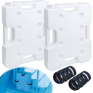 lot 1224 image: 2 Pack Swimming Pool Ladder Weights for Above Ground Pools, Plastic Pool Step Weights Removable Stair Weights Anchor Container Sand Bag with 8 Hook and Loop Straps Hold 52lbs for Easy Step System