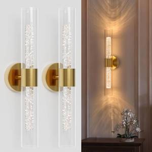 lot 1230 image: Wireless Battery Operated Wall Sconces Set of Two with Remote Control