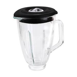 lot 1251 image: Anbige Replacement parts Round Glass Jar with lid, Compatible with Hamilton Beach Blenders (6 cup)
