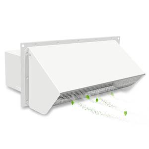 lot 1254 image: Wall Vent Cap for Microwave & Range Exhaust Vent Hood, 3-14 x 10 Exhaust Vent, White, for Kitchen Bathroom RV Exterior Duct Ventilation