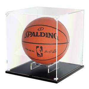 lot 1281 image: KOLIPI Basketball Display Case, Clear Acrylic Box for Full Size Basketball, UV Protected Soccer Display Stand Box for Autographed Standard NBA WNBA Ball Memorabilia Keepsake, 10.6x10.6x11.8 inch