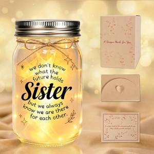 lot 2009 image: Sister Birthday Gifts from Sister, Sentimental Mason Jar Night Light