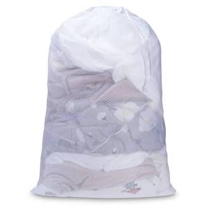 lot 2012 image: Meowoo Large Mesh Laundry Bag, 24�36inch Heavy Duty Mesh Laundry Bags Drawstring Lockable, Laundry Hamper Liner, Machine Washable, for Travel,Storage, Sports Factories, Dorms, White 1pcs