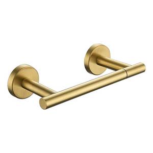 lot 2021 image: JQK Gold Toilet Paper Holder, Double Post Pivoting Tissue Holder Wall Mount, 304 Stainless Steel Hold Mega Rolls, TPH150-BG