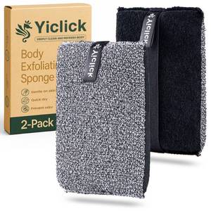 lot 2047 image: Yiclick Exfoliating Body Scrubber (2 Pack), Body Scrubber Exfoliator, Exfoliating Sponge for Shower Bath, Shower Loofah Luffa Lufa with Handle for Men Women, Dead Skin Exfoliator for Body Scrub