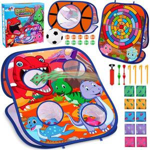 lot 3188 image: Dinosaur Bean Bag Toss Game Toy Outdoor Toss Game, Family Party Party Supplies for Kids, Gift for Boys Birthday or Christmas for Toddlers Ages 3 4 5 6 Year Old