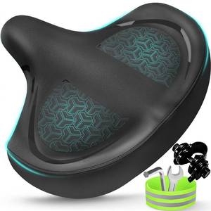 lot 3196 image: Bicycle Seat, Bike Seat for Women Men Extra Comfort Wide, Oversized Comfortable Seats Saddle for Peloton Bikes, Fit for Exercise Bikes, Electric Bikes, Mountain Bikes, Cruiser Bikes