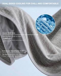 lot 3202 image: Cooling Blanket Queen Size Double-sided, Absorbs Heat to Keep Cool, Grey