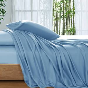 lot 3204 image: SONORO KATE 100% Viscose Derived from Bamboo_Sheets Cal King Size,4PC