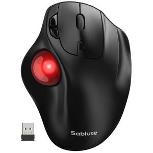 lot 4185 image: SABLUTE Trackball Mouse with 5-Level DPI, Ergonomic Mouse Wireless 2.4G Plug-and-Play for 3 Devices