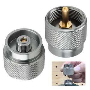 lot 4190 image: 2PCS Propane to Butane Adapter, Outdoor Camping 1 Lb Propane Tank Refill Adapter for En417 Lindal Valve Output, Perfect for Campers, Outdoor Backpack Hiking, Hikers, And Outdoor Cooking Enthusiasts