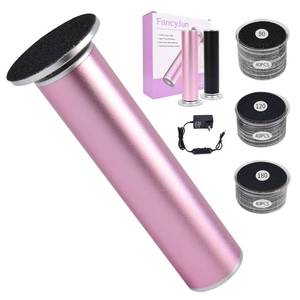 lot 4207 image: FancyJun Electric Foot Callus Remover with 120pcs Sandpaper Discs(3 Sizes), Professional 800RPM Aluminum 4.8 Inches Callus Remover for Feet, Stepless Speed Control for Dead Skin (Purple)
