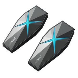 lot 4224 image: ASMX F1s Motorcycle Bluetooth Headset with Smart Voice Control, 10 Riders Mesh Helmet Communication Systems, ENCAPP FOTAAudio MultitaskingNo-Magnet Mount, 5mi Intercom for SnowmobileATV, 2 Pack