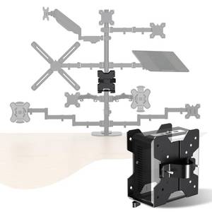 lot 4244 image: Pholiten Adjustable Thin Client Mini PC Mount Bracket,CPU VESA Under Desk and Monitor Arm Computer Holder