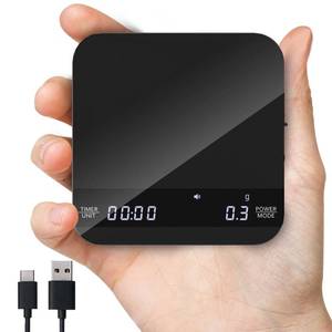 lot 4246 image: Coffee Scale with Auto Timing, Mini Rechargeable Espresso Scale with Timer, 2kg0.1g High Precision Scale for Espresso and Pour-Over Coffee with Brewing Assist Modes