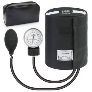 lot 4247 image: LotFancy XXL Blood Pressure Cuff Manual Adult, Professional Thigh BP Cuff 16-26, Extra Large Adult Size Sphygmomanometer with Carrying Case and Zero Calibration for Home Use, Nursing Student, Doctor