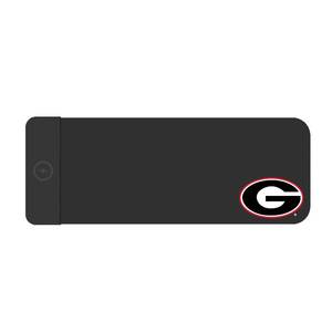 lot 4263 image: OTM Essentials University of Georgia Classic Wireless Charging Cloth Desk Mat, Durable Office Supplies, Non-Slip Base, Quick Charging Wireless Desk Pad, Black