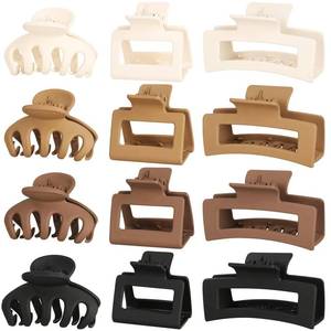 lot 4284 image: Small Medium Claw Clips for Women, 3 Styles Hair Clips for Thick Thin Hair