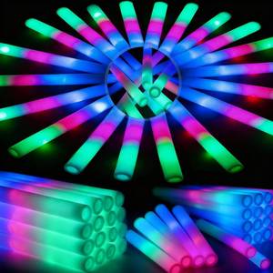 lot 5532 image: HONLYNE 44 PCS Foam Glow Sticks with 3 Modes Colorful Flashing, Foam Light Up Sticks, LED Light Sticks, Glow Sticks Party Pack for New Year, Wedding, Raves, Concert, Christmas
