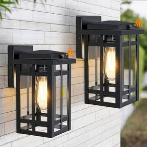 lot 5534 image: MYHXQ 2 Packs Dusk to Dawn Outdoor Wall Lighting 9.76, Black