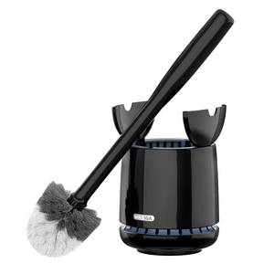 lot 5536 image: MR.SIGA Toilet Bowl Brush and Holder, Sturdy Long Handle, Black, 1 Pack