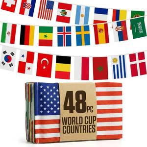 lot 6276 image: 48 Country Flag Bunting 15m - World Flags Banner for Events & Classrooms