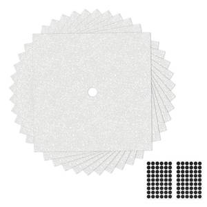 lot 6289 image: 12 Graduation Cap Topper Blanks, White, 9.84 x 9.84 in