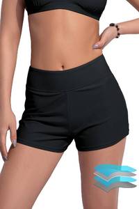 lot 6293 image: Beautikini Period Swimwear Bottoms High Waisted Full Coverage Swim Shorts size S