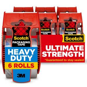 lot 6306 image: Scotch Heavy Duty Shipping Packing Tape, Clear, 1.88 in. x 22.2 yd.