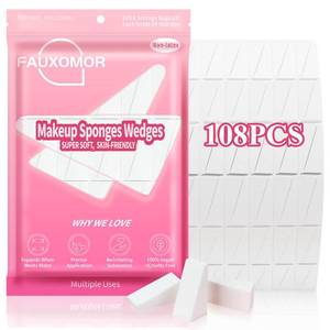lot 6325 image: Fauxomor 108 Pcs Makeup Sponge Wedges Make Up Sponges for Foundation
