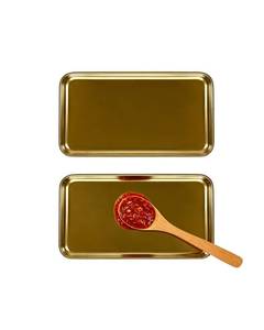 lot 6326 image: 2 Pack Spoon Rest for Stove Top Kitchen Counter Stainless Steel Spoon Rest Coffee Spoon Holder Ladle Cooking Spatula Rest Heat-Resistant Drip Tray Dishwasher Safe Home Cooks Gifts Matte Gold