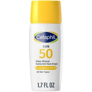 lot 6335 image: Cetaphil Sheer Mineral Face Sunscreen, SPF 50, Zinc Oxide, 1.7 Fl Oz