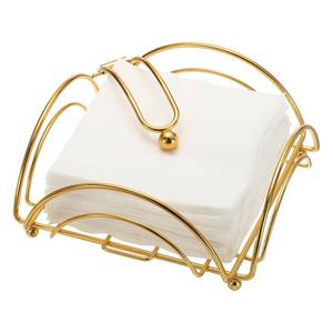 lot 6348 image: uxcell Metal Flat Napkin Holder, 7.1x6.9x3 Square Napkin Holder, Elegant Rustic Iron Table Decoration for Home Kitchen Hotels Restaurants Coffee Shop, Gold