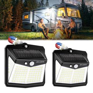 lot 6353 image: HAARAY Magnetic Solar Lights, Wall-Mounted Motion Sensor Outdoor Lights