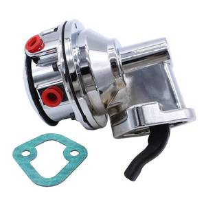 lot 6355 image: SBC Chrome Mechanical Fuel Pump 6 PSI 14 NPT InletOutlet Compatible with Chevy SB 262-400,V8 Engine