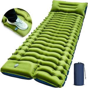 lot 6395 image: FUN PAC Camping Sleeping Pad, Ultralight Camping Mat with Pillow, Built-in Foot Pump Inflatable Sleeping Pads Compact for Camping Backpacking Hiking Traveling Tent,Single,Green