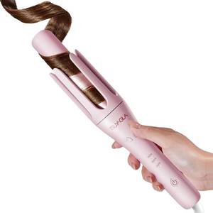 lot 6396 image: TSUYAGLA Automatic Curling Iron,1 14 inch Hair Curler with 3 Temperatures, 10S Fast Heating, 2-Way Rotation, 30 Min Auto Shut-Off, 500 Million Ionic, Anti-Scald-Tangle for Long Hair