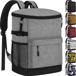 lot 6401 image: Tenot Cooler Backpack 3340 Cans Soft Insulated Backpack Coolers Grey