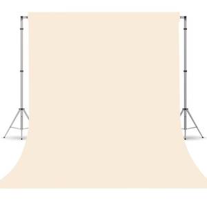 lot 6409 image: Cream Photography Backdrop for Photoshoot, Fabric 5x7ft