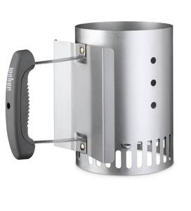 lot 6411 image: Weber Rapidfire Compact Chimney Starter �� Charcoal Grill Accessory That Lights Coals in Under 15 Minutes, Ideal for Smaller Grills (Smokey Joe & Jumbo Joe)