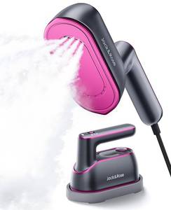 lot 7203 image: Jack �� Rose Travel Steamer Iron for Clothes,1200w Iron Steamer,Portable Handheld Travel Size Steamer iron,8S Fast Heat-Up��Large Ceramic Heat Panel,