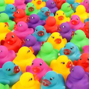 lot 7219 image: 144-Pack Mini Rubber Ducks Set, Mini Colorful Rubber Duckies Bath Toy for Child,Float & Squeak Tiny Ducks Pool Toy Set for Kids Party Favors,Birthday Party Supplies,Prize Rewards