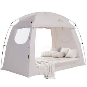 lot 7224 image: uniHimal Bed Tent Twin Size, Portable for Adults(Beige)