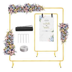 lot 7227 image: WellSign 6.6FTx6.6FT Wedding Balloon Arch Backdrop Stand Adjustable