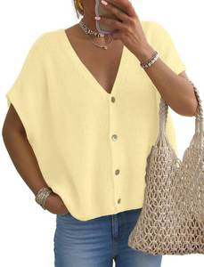 lot 8118 image: FireSwan Womens Casual Cardigan Sweaters Fall Lightweight Short Sleeve Tops