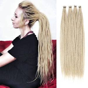 lot 8131 image: Kraler 22 613 Blonde Dreadlock Extensions, Single Dreads 40 Strands