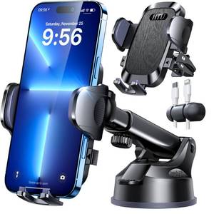 lot 8142 image: ��Upgraded Strongest Suction & Pro Military-Grade Certs ��Ultimate Car Phone Mount��360°Rotatable Suction��Cell Phone Holders Truck Stand for Dashboard Windshield Vent for iPhone 17 Pro Max Samsung,Black