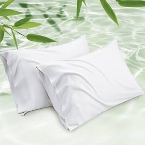 lot 8158 image: Bedsure King Size Pillow Cases Set of 2, 100% Rayon Derived from Bamboo